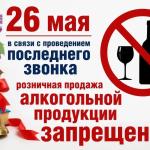 О запрете продажи алкогольной продукции 
